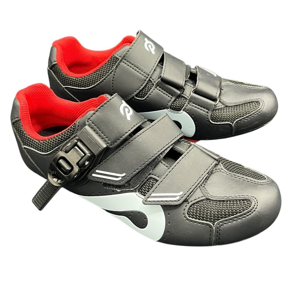 Peloton Cycling Shoes Black White Red Size 40 Women Size 9